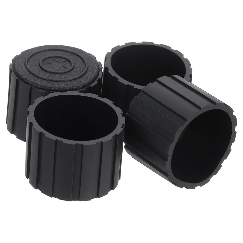 يو إكس سيل 4 قطع من أغطية أطراف أرجل الكرسي من uxcell، غطاء أغطية نهاية أقدام الكرسي غير القابل للانزلاق مقاس 1-1/2 بوصة من مادة PVC، واقيات أرضية أرجل الكرسي الدائري للأثاث، أسود - Image 1